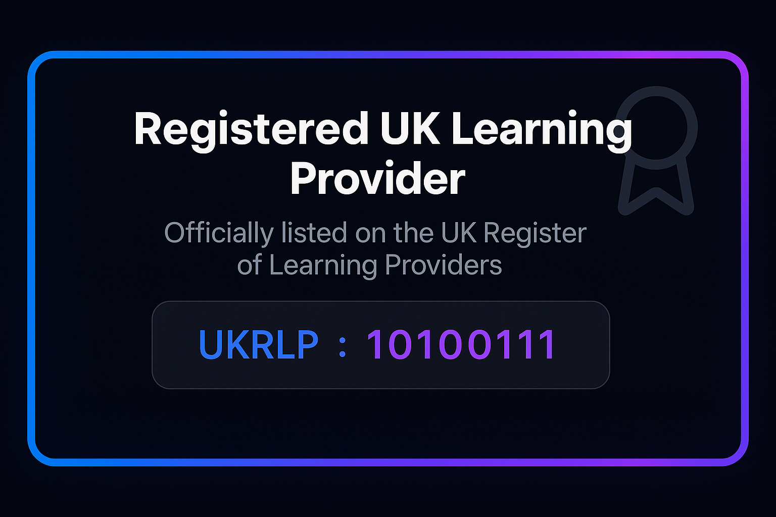 UKRLP Registration Badge